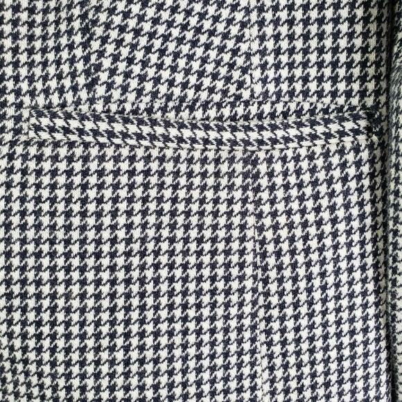 Talbots Blazer Jacket Womens Size 10 Stretch Knit Houndstooth Blue Aberdeen - Picture 5 of 10